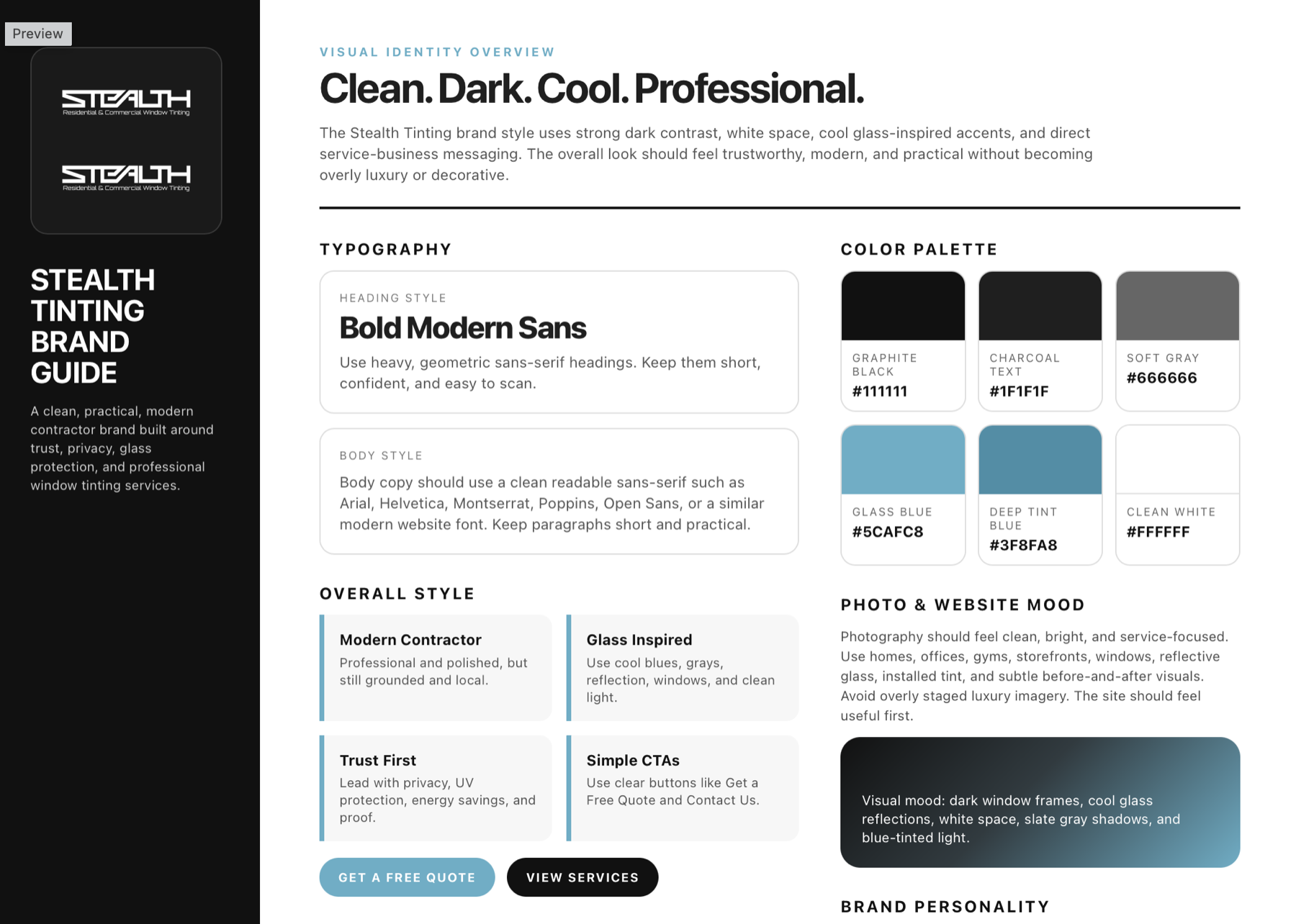 Stealth Tinting Brand Assets